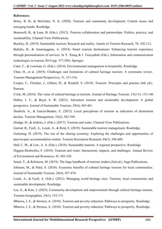 Exploring the Role of Cultural Heritage Tourism in Promoting ...
