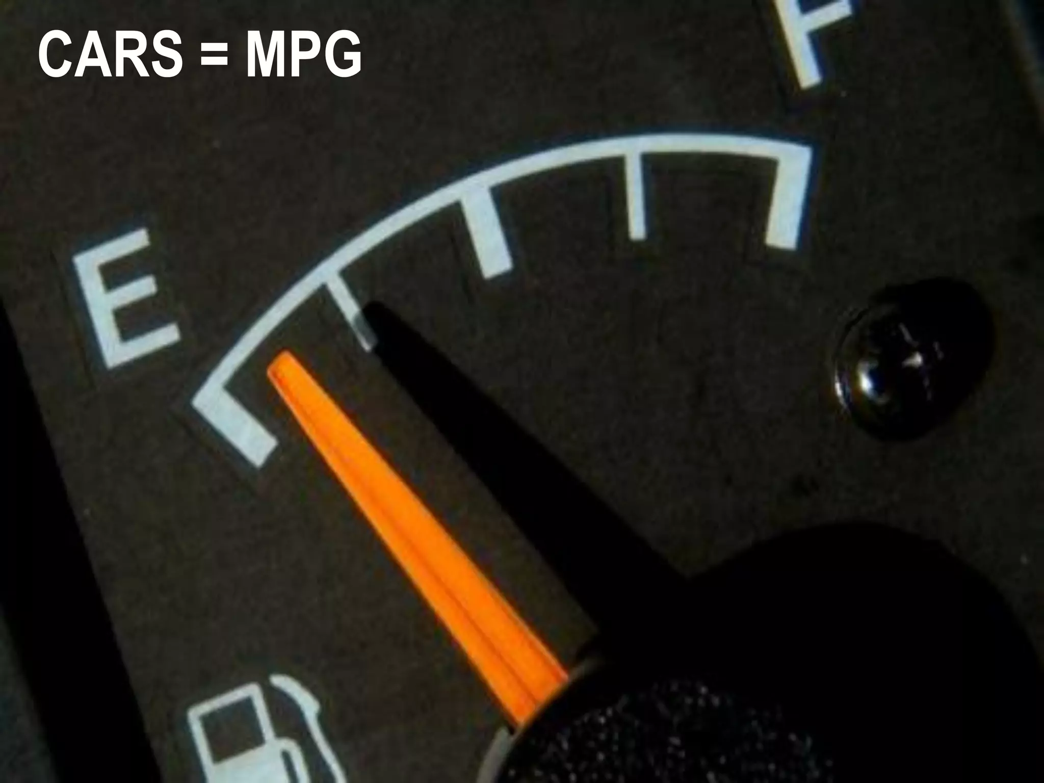 CARS = MPG
 