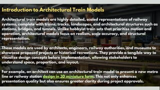Exploring the World of Architectural Train Models Design, Scale, and ...