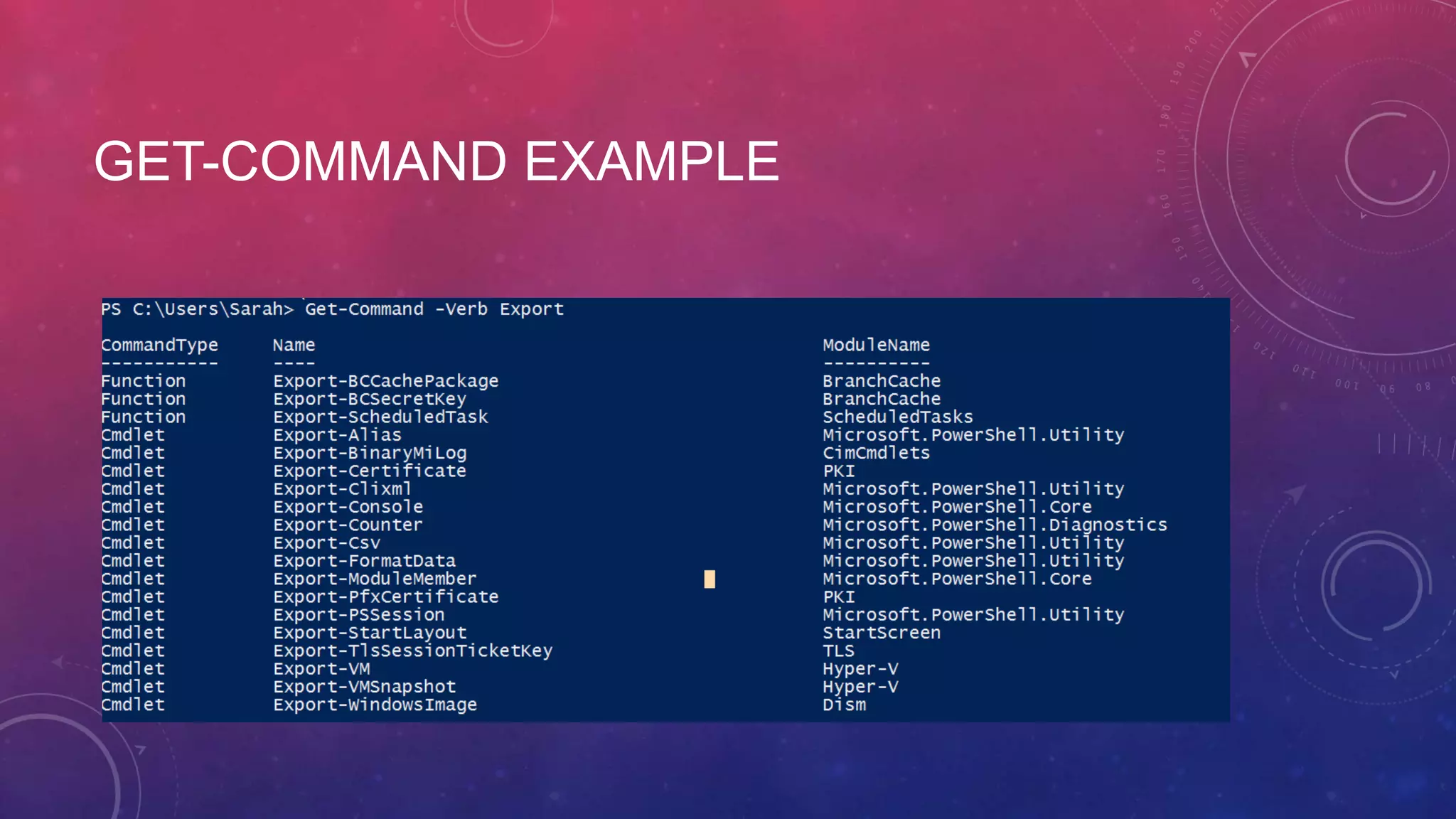 GET-COMMAND EXAMPLE 