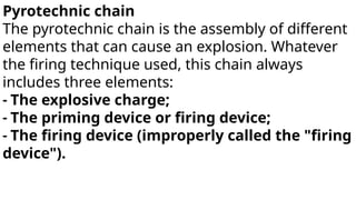 High Tech Exploding Chain Explosifs et exploitation minière.pptx EXPLOSIVE AND MINING | PPTX