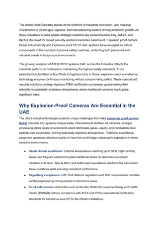 Explosion Proof CCTV Solutions for UAE Industries_ Complete Safety ...