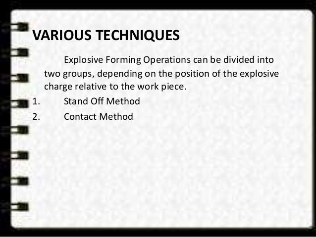 Explosive Forming
