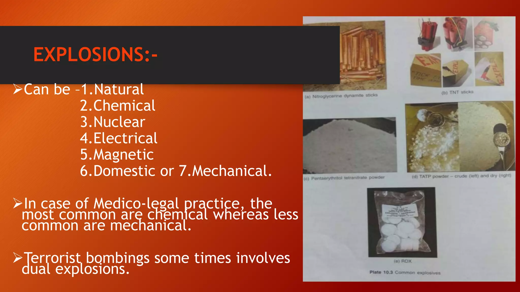 Explosive injuries ppt by himasri reddy | PPTX