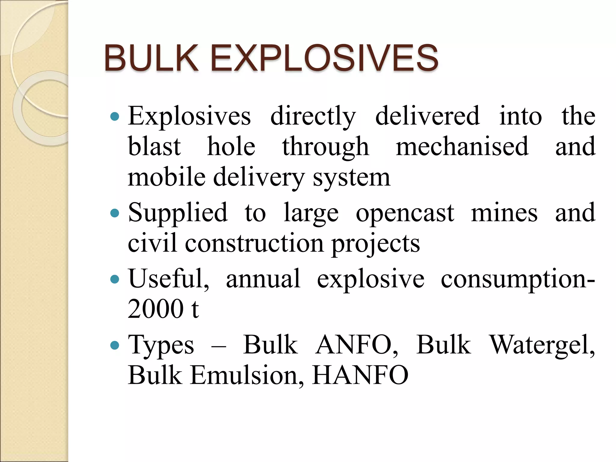 Hanfo Explosives and accesories | PPT