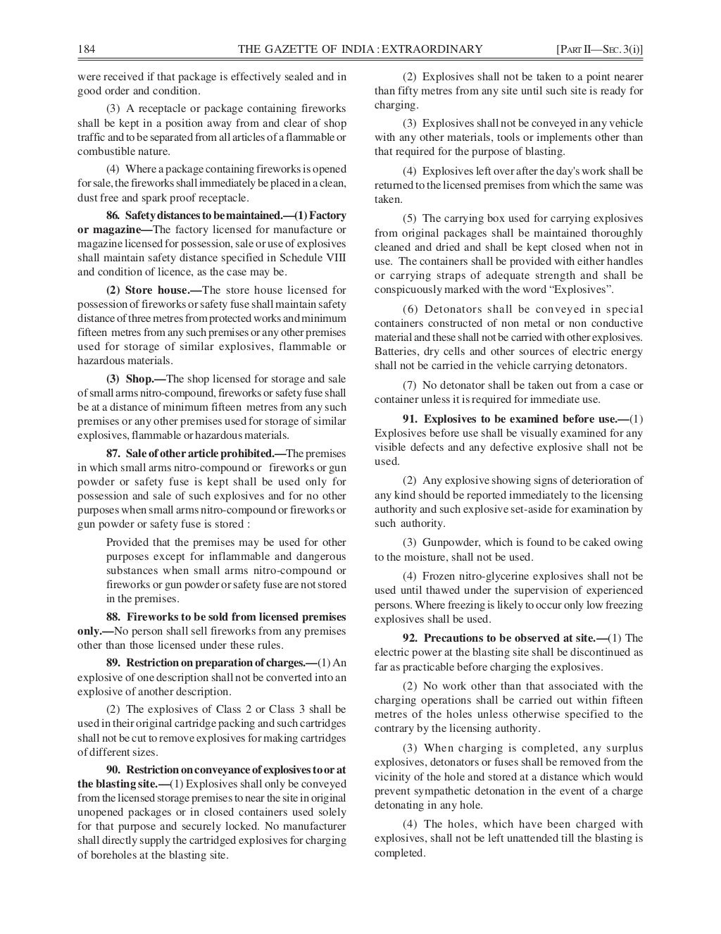 Explosives rules 2008