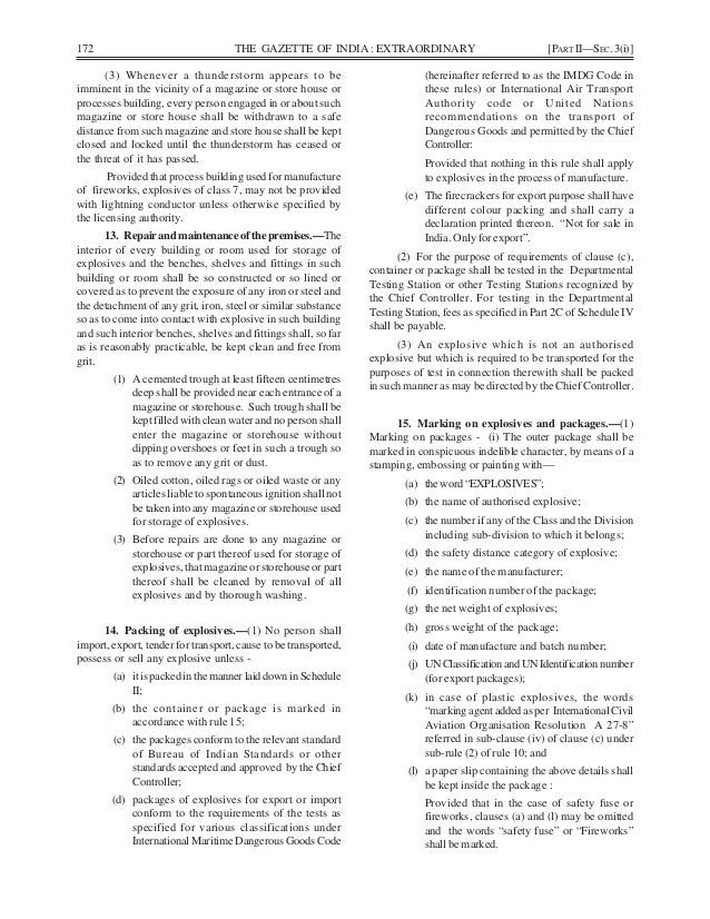 Explosives rules 2008