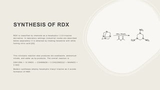 Explanation , characterisation and synthesis of explosives | PPTX