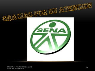 Presentado por: Richard Escalante     Tutor: Ing. Jesús Forero12GRACIAS POR SU ATENCION