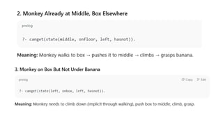 Monkey Banana Problem in AI using PROLOG.pptx