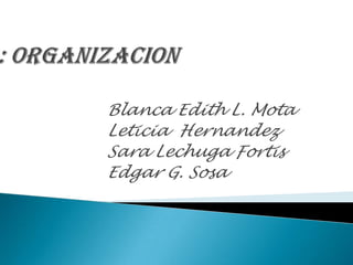 Blanca Edith L. Mota
Leticia Hernandez
Sara Lechuga Fortis
Edgar G. Sosa
 