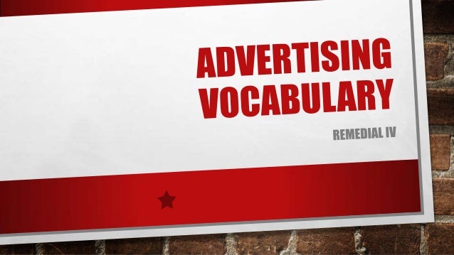 Advertising Vocabulary