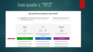 Como acceder a “PREZI” 
 