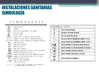 INSTALACIONESSANITARIAS
SIMBOLOGÍA
 
