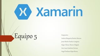 Equipo 5 Integrantes:
Andrea Margarita Benítez Moreno
Jesús Martin Pacheco Longinos
Edgar Alonso Alvarez Delgado
Ana Luisa Gastelum Serrano
Ángel Emiliano Rojas Rivera
 