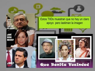 Estos TIIDs muestran que no hay un claro
     apoyo pero lastiman la imagen
 