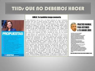 TIIDs QUE NO DEBEMOS HACER
 