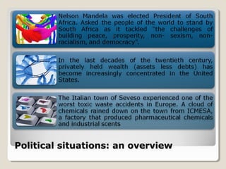 Political situations: an overview
 