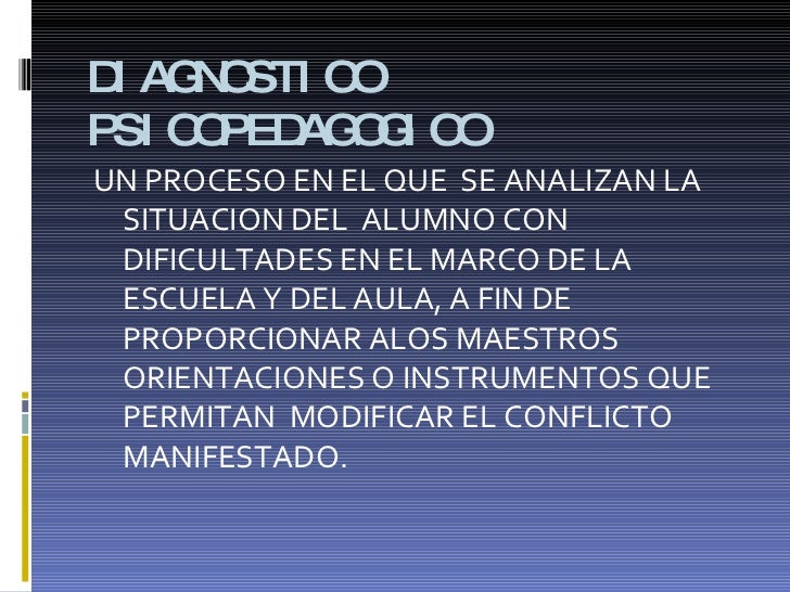 Diagnostico Psicopedagogico