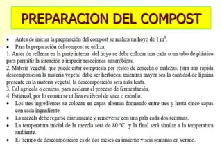 PREPARACION DEL COMPOST
 
