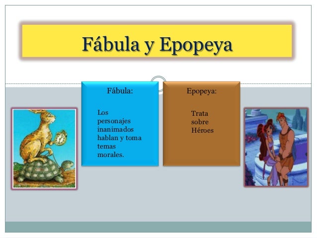 Resultado de imagen para CARACTERISTICAS Y DIFERENCIAS ESTRUCTURALES ENTRE LA FABULA Y LA EPOPEYA