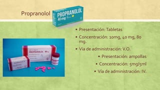 propranolol 40mg/5ml