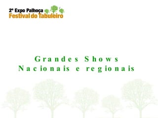 Grandes Shows Nacionais e regionais 