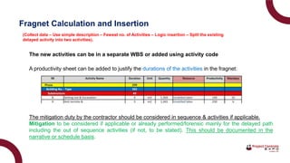 Fragnet Schedule Example Prospective TIA Challenges and Enhancements | PDF