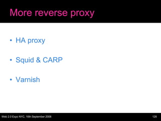More reverse proxy HA proxy Squid & CARP Varnish 