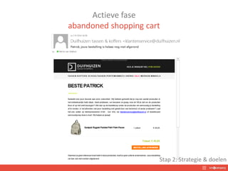 Actieve fase
abandoned shopping cart
Stap 2: Strategie & doelen
 