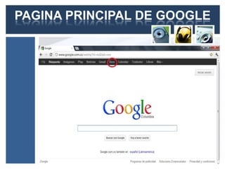 PAGINA PRINCIPAL DE GOOGLE
 