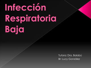 Tutora: Dra. Balabú
Br: Lucy González
 