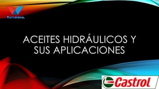 ACEITES HIDRÁULICOS Y 
SUS APLICACIONES 
 