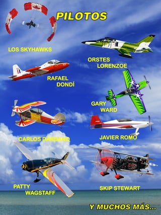 RAFAEL
DONDÍ
LOS SKYHAWKS
ORSTES
LORENZOE
PATTY
WAGSTAFF
SKIP STEWART
CARLOS DÁRDANO JAVIER ROMO
GARY
WARD
 