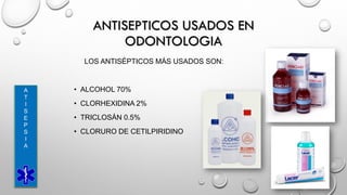 Antisepticos y Desinfectantes en Odontologia | PPT