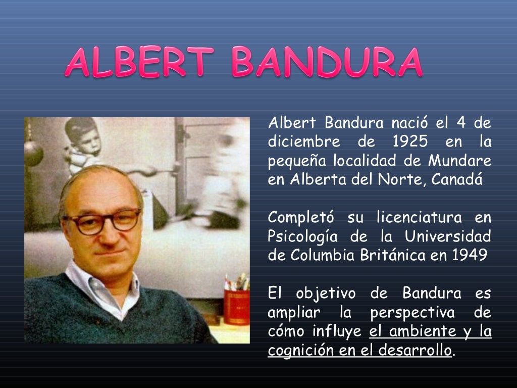 Aprendizaje social de Albert Bandura