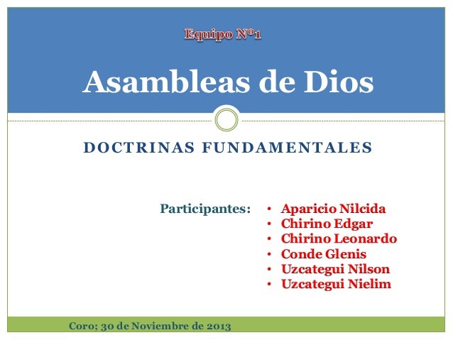 asambleas de Dios doctrina