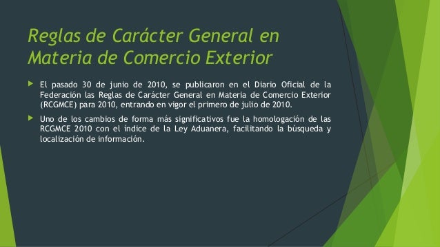 Que Son Las Reglas Generales En Materia De Comercio