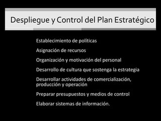 Relacionarlasdecisionesen forma coherente con lasmetasde la organizaciónEstrategias de CompetitividadExisten 4 estrategias genéricas:Liderazgo en costoDiferenciación Enfoque en costoEnfoque en diferenciación