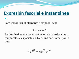 Expresión fasorial e instantánea

 