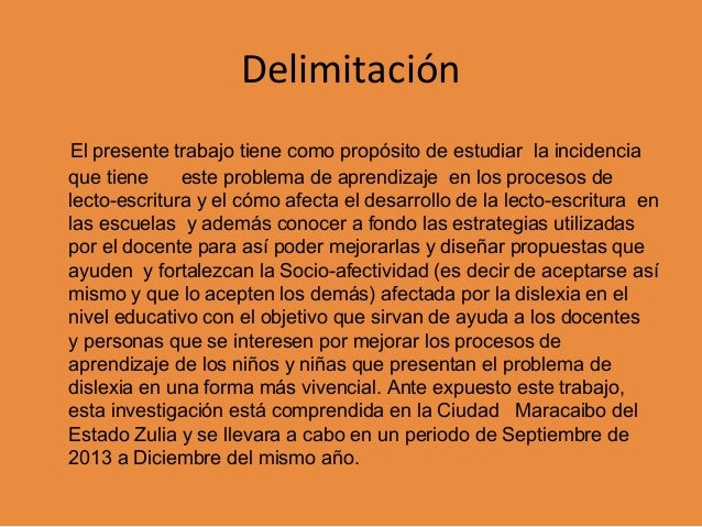 Trabajo de Investigacion sobre la dislexia