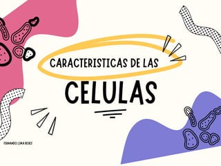 CARACTERISTICAS DE LAS
CELULAS
FERNANDO LIMA REYES
 