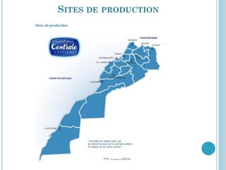 SITES DE PRODUCTION
 