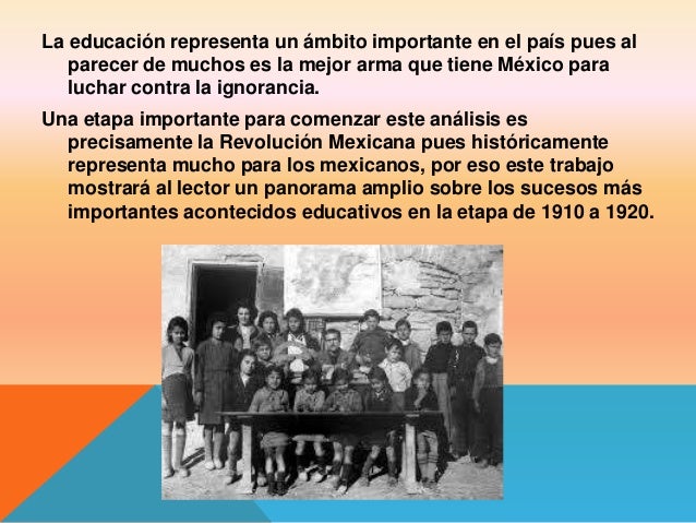 REVOLUCIÓN MEXICANA Y LA EDUCACION