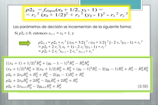 Los parámetros de decisión se incrementan de la siguiente forma:
 