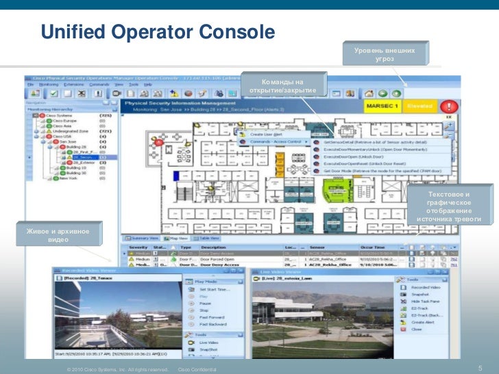 CELC_Cisco Physical Security Operations Manager, Обзор решения