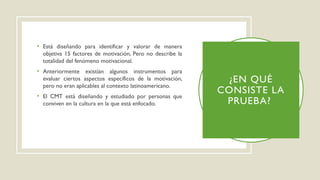 PRESENTACIÓN CUESTIONARIO DE MOTIVACIÓN PARA EL TRABAJO | PPTX
