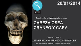 20/01/2014

Anatomía y fisiología humana

CRIMINOLOGIA V

UNIVERSIDAD DURANGO SANTANDER
RICARDO ALEJANDRO ESPINOZA MEDINA

 