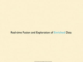 © 2016 Mohammad Sadoghi (Purdue University)
Real-time Fusion and Exploration of Enriched Data
 