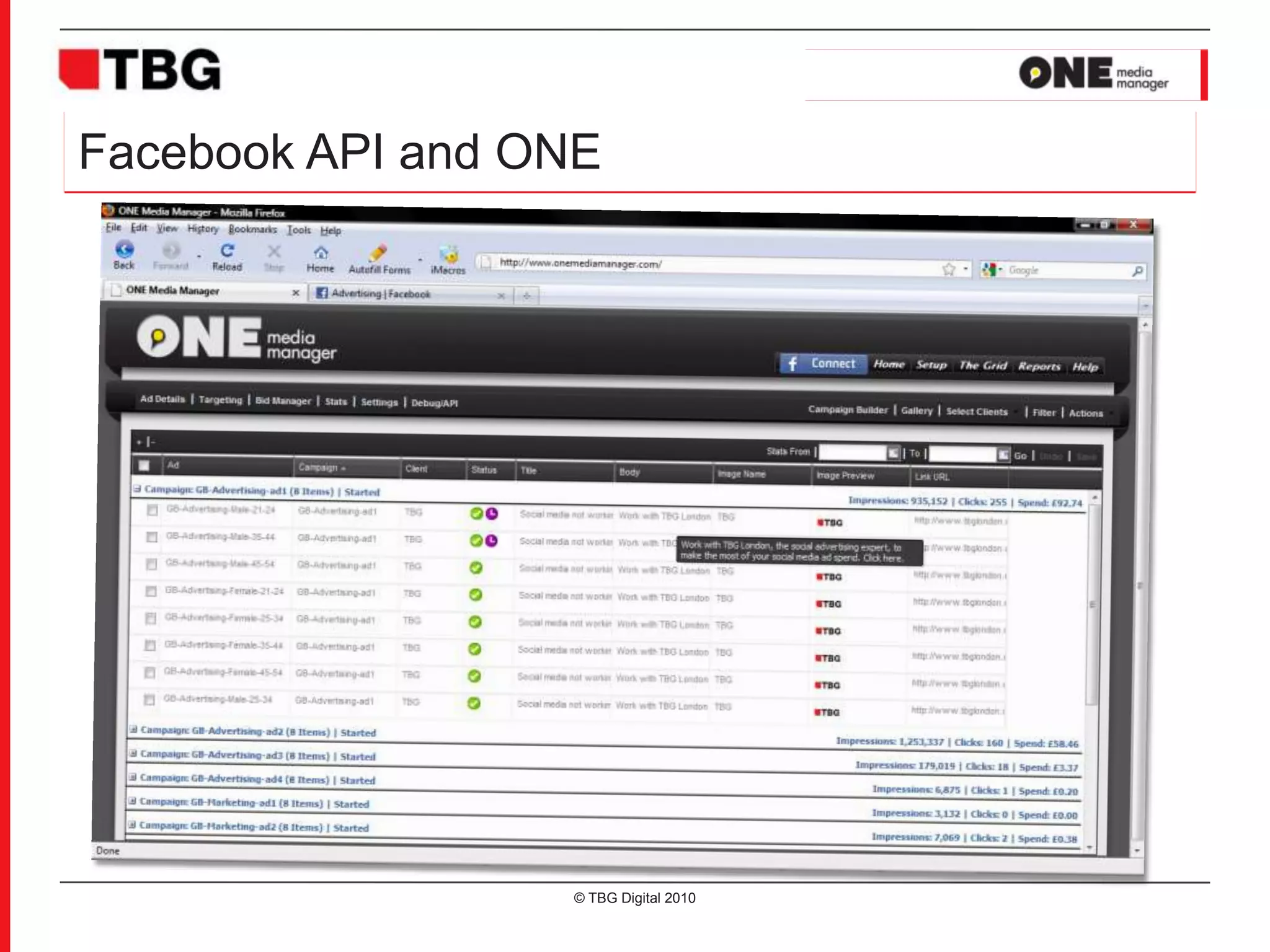 Facebook VariateApproach© TBG Digital 2010